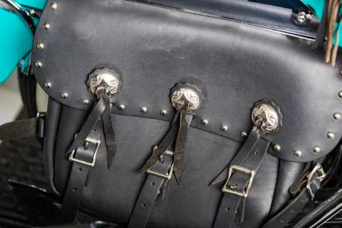 Harley Davidson motorcycle gear elements. Stock Photos
