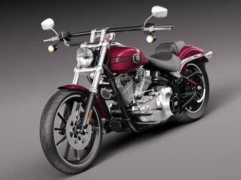 Harley-Davidson Softail BreakOut 2015 3D Model
