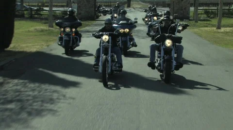 Harley Gang  Stock Footage 420329