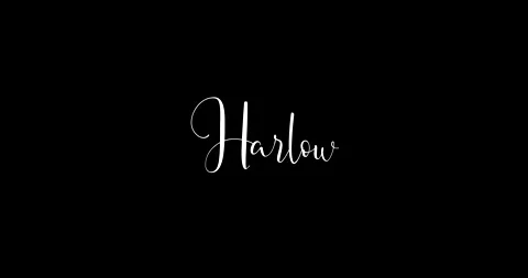 Harlow Woman's name in Cursive Text Animation Stock Footage 152386162