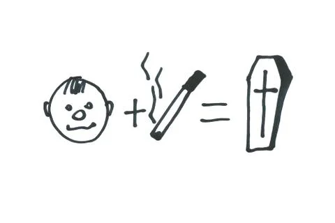 Harm of smoking Stockillustratie