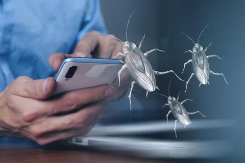 Harmful programs Computer virus icon Foto stock