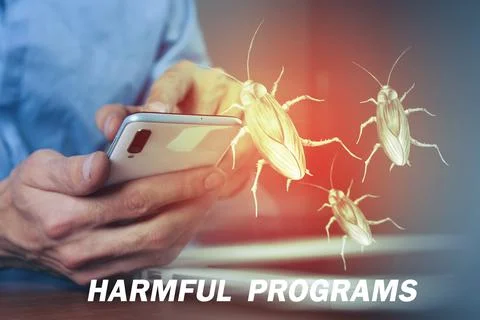 Harmful programs Computer virus icon Foto stock