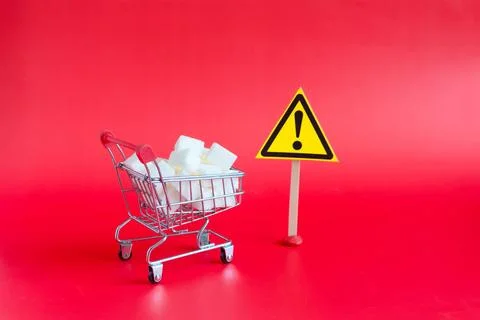 Harmful sugar. Stock Photos