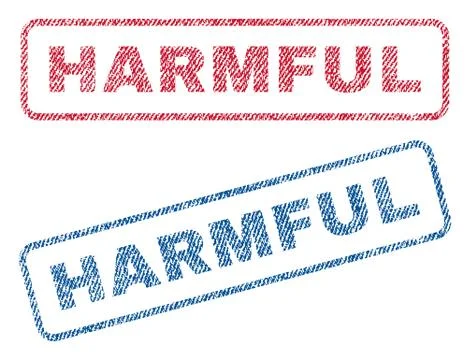 Harmful Textile Stamps Illustrazione stock