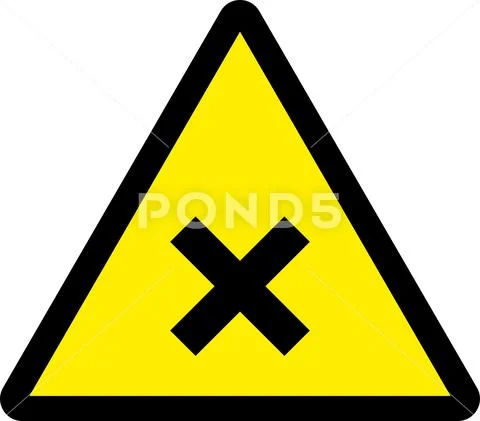 Harmful warning sign. Chemical Safety signs and symbols. Illustration ...