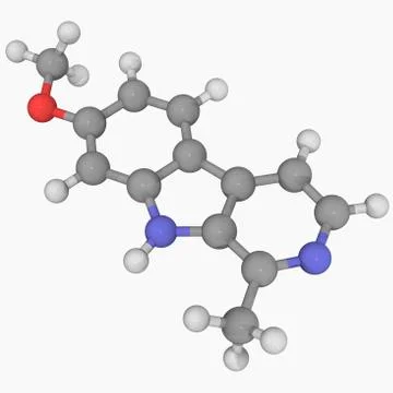 Harmine drug molecule Stock Illustration