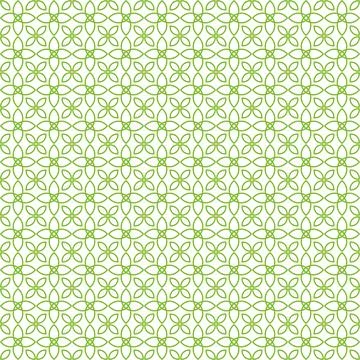 Harmonic Green Floral Seamless pattern Stock Illustration