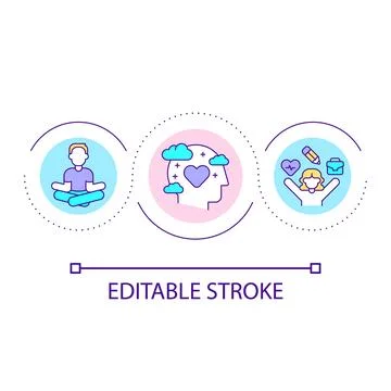 Harmonic mindset loop concept icon Stock Illustration