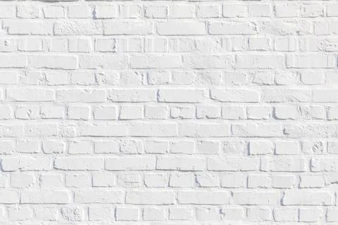 Harmonic white painted brick wall Stock Photos