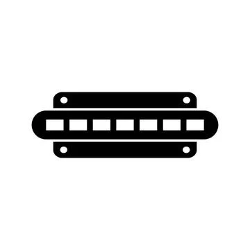 Harmonica icon element of music icon for mobile concept and web apps. Thin li Illustrazione stock