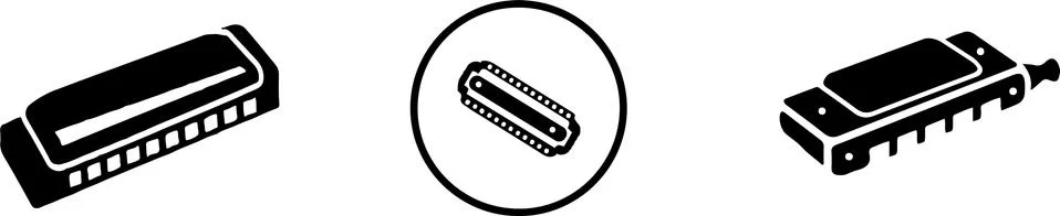 Harmonica icon isolated on background Stock Illustration