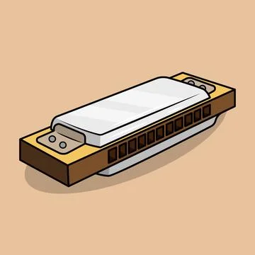 Harmonica Stock Illustration