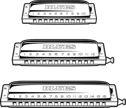 Harmonica Illustration Stock Illustration
