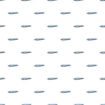 Harmonica instruments creating seamless music pattern background 库存插图