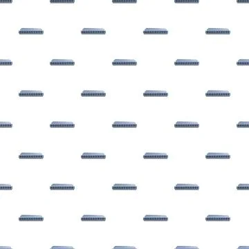 Harmonica mouth organs creating seamless music pattern Stock Illustration