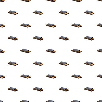 Harmonica music instrument seamless repeating pattern background design Stock Illustration