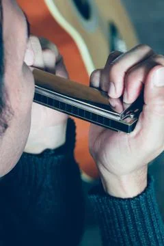 Harmonica Musical Fun Stock Photos