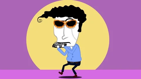 Harmonica player Stock Footage 119436715