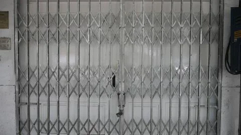 A harmonica rolling door Stock Photos