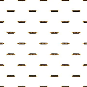 Harmonica seamless pattern creating a music background Illustrazione stock