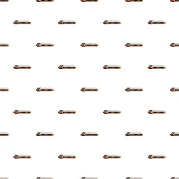 Harmonicas creating musical pattern repeating seamless background Stock Illustration