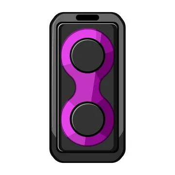 Harmonics speaker music cartoon vector illustration 스톡 일러스트