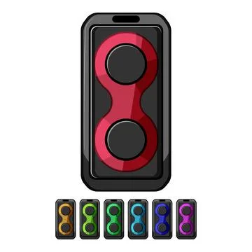 Harmonics speaker music cartoon vector graphic Stock Illustration