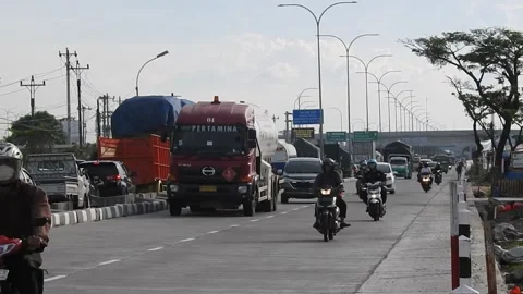 Harmonious Balance on the Highway Stock Footage 262512196