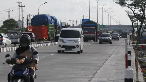 Harmonious Balance on the Highway Stock Footage 262514060