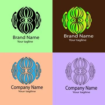 The Harmonious Embrace logo design Stock Illustration