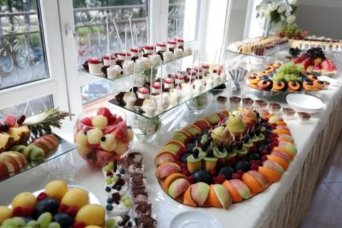 Harmonious fruit composition of many types of delicious fruit Stock Photos