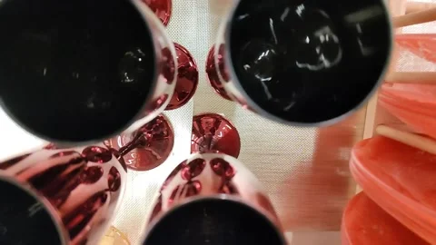 Harmonious glasses for sparkling drinks Stock Footage 220606185