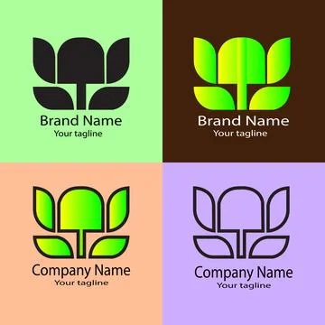 Harmonious Growth logo design Stock Illustration