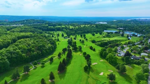 Harmonious Hills that Span the Region - Drumlins Country Club - Syracuse, NY 库存影片 336512389