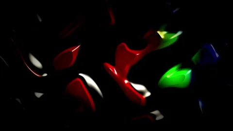 Harmonious Liquid Silk Flow Corporate Presentation Background Loop 4K Stock Footage 347754374