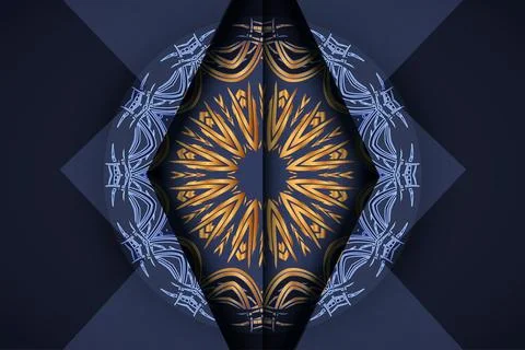 Harmonious mandala composition with three ornate circles Stock Illustration