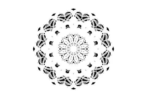 Harmonious Mandala Design Radiating Creature Heads Symmetry 스톡 일러스트