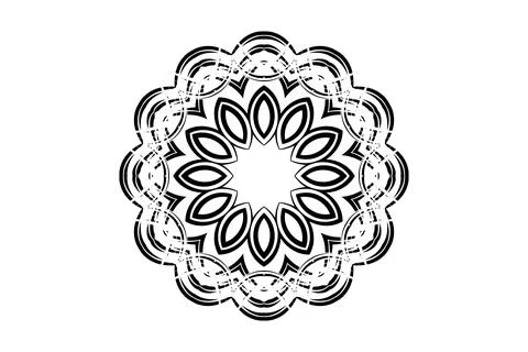 Harmonious Mandala Design Radiating Creature Heads Symmetry Stock Illustration