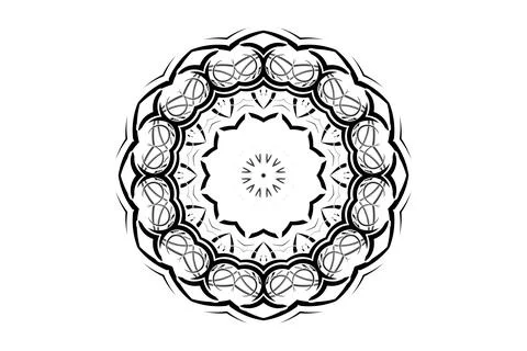Harmonious Mandala Design Radiating Creature Heads Symmetry Иллюстрация