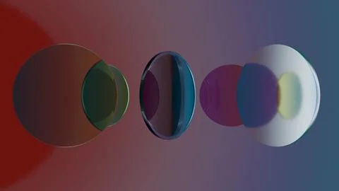 Harmonious Reflection: Gradient Glass Circles Stock Illustration