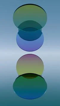 Harmonious Reflection: Gradient Glass Circles Illustrazione stock