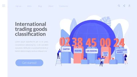 The harmonized system concept landing page Stock Illustration