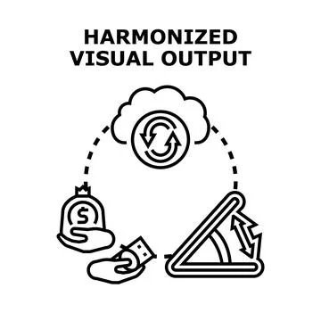 Harmonized visual output concept with business process optimization Stock Illustration