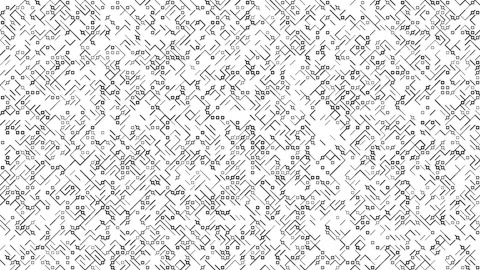 Harmonizing the elusive synergy of looping particles through geometric patterns Stock Footage 264781756