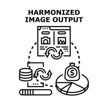 Harmonizing image data output process and sales 库存插图