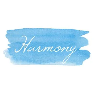 Harmony card vector illustration hand drawn icon, calligraphy, typography, wr Stock Illustration