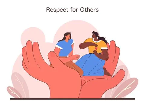 Harmony in diversity concept. Flat vector illustration Stock Illustration