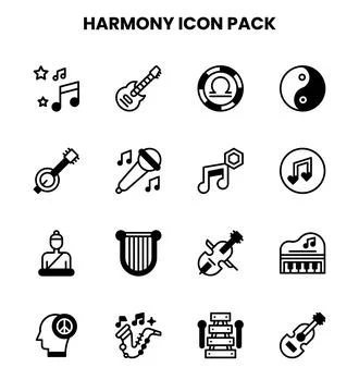 Harmony DuoTone Icons Pack Stock Illustration