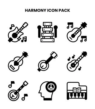 Harmony DuoTone UI Icons Pack Stock Illustration